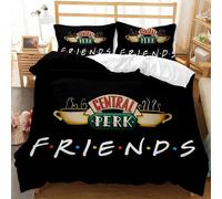 Housse De Couette Et 2 Oreillers Friends Forever, Parure De Lit Simple, Douce Et Décontractée, Style Maison Moderne.