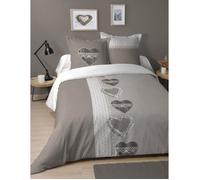 Housse de couette et 2 taies 260 x 240 cm DULCE TAUPE