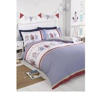 Beach Hut Double Set Housse de Couette Bleu Literie Enfants Adultes - 2 IN 1