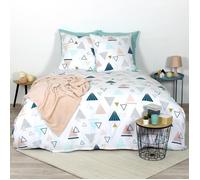 Housse de couette et taie d'oreiller coton Izi 240x260