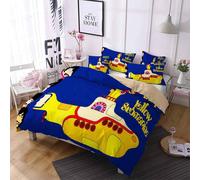 Housse De Couette Et Taie D'oreiller En Microfibre, Parure De Lit The Beatles Pour Fille Et Garçon Avec Fermeture Éclair, Musique