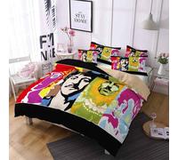 Housse De Couette Et Taie D'oreiller En Microfibre, Parure De Lit The Beatles Pour Fille Et Garçon Avec Fermeture Éclair, Musique