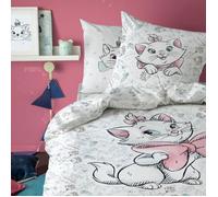 Housse de couette et taie d'oreiller Les Aristochats Floralie - Disney - 140x200 cm - 100% coton