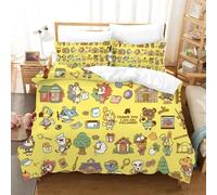Housse De Couette Et Taie D'oreiller Motif Dessin Anime, Parure De Lit Animal Crossing, Decoration Pour Chambre De Garcon Et Fille, Cadeau Pour Enfant, Taille Simple, Double Ou King Size