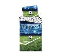 Housse De Couette Football Stade 135 X 200 Cm, 100 % Coton