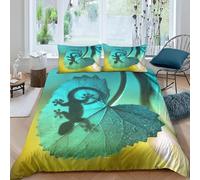 Housse De Couette Gecko Animal 220X240 Cm,avec Fermeture À Glissière De Housse De Couette Imprimé 3D,pour Enfants Garçons Filles Ados - Confortable, Antiallergique Et Facile d'entretien -090X322C00