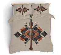 Housse de Couette Géométrique Enfants Parure de Lit Sud-Ouest Aztèque avec 1 Taie d’Oreiller 65x65, Ensemble en Microfibre Douce et Confortable avec Fermeture Éclair, Idéal pour Ados,135x200 f8Y2