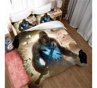 Housse De Couette Godzilla Vs King Kong En Coton Doux Pour La Peau, Dortoir Étudiant, Simple, Nu, Maison, Double