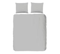 Housse de couette - GOOD MORNING - 1 personne - 140x220 cm - 100% coton - Gris