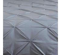 Rapport Home Balmoral Parure de lit Simple en Polyester et Coton Argenté