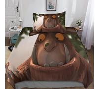 Housse De Couette Gruffalo Du Taies D'oreiller, D Anime Parure De Lit Ensemble De Literie En Microfibre Avec ¿¿Clair Housses De Couettes Pour Garcon En