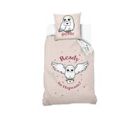Warner - Housse De Couette Harry Potter Hedwige 140x200 cm + 1 taie d'oreiller 63x63 cm - 100% Coton - Ecru…