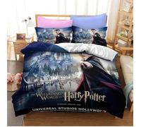 Housse de couette Harry-Potter Magic Academy 3Pcs Parure de Lit - Multicolore - Synthétique - Chambre