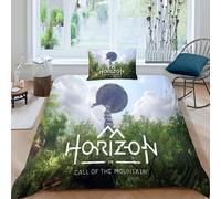 Housse De Couette Horizon Call Of The Mountain, Ensemble De Literie 3 Pieces, Housse De Couette En Microfibre Hypoallergénique Ultra Douce Avec Fermeture Éclair + 2 Taies D'oreille