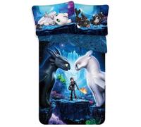 Housse de Couette - How to Train Your Dragon - Simple - Coton - 140x200 cm - Enfant