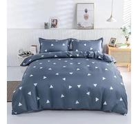 Housse de couette imperméable à fermeture coton respirant hypoallergénique incontinence waterproof duvet protector pour les personnes âgées,les enfants,animaux compagnie. (Le triangle,140x200cm)