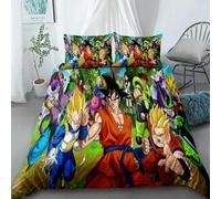 Housse De Couette Imprimee 3d Dragon Ball, Parure De Lit Double, Queen Size, King Size, Textile De Maison Pour Chambre À Coucher, Cadeau D'anniversaire Pour Enfants, Cadeau De Noël