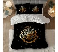 Housse De Couette Imprimee Dessin Anime 3 Pieces Warner Bros. Harry Potter, Literie Confortable Et Respirante, Différentes Tailles, Adaptée À La Decoration De La Chambre Et De La C