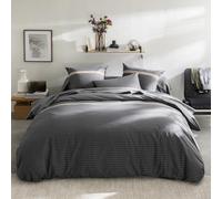 Housse de Couette imprimée en Bambou, Anatole, 240 x 220 cm, Origin, Gris