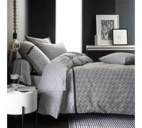 Housse de Couette imprimée en Bambou, Made in France, Quentin, 200 x 200 cm, Origin, Blanc et Noir