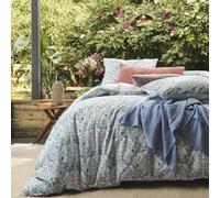 Housse de couette imprimée en percale de coton Impérial Bleu 260 x 240 cm