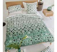 Housse de Couette imprimée en Percale de Coton, Karaoshi Celadon, 240 x 220 cm, Designers Guild