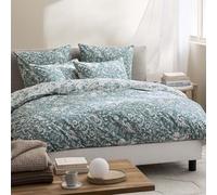 Housse de Couette imprimée en Percale de Coton, Kawana, 140 x 200 cm, Designers Guild, Bleu