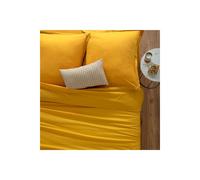 Atmosphera Créateur d'intérieur – Housse de couette Carina – coton jaune moutarde 140x200 cm