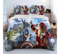 Housse De Couette Iron Man 3d, Motif Héros De Dessin Anime Exquis, Impression Numérique, Parure De Lit, Couette, Decoration D'intérieur Pour Jeunes, Cadeau Pour Enfants Et Garcon S