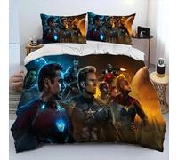 Housse De Couette Iron Man 3d, Motif Héros De Dessin Anime Exquis, Impression Numérique, Parure De Lit, Couette, Decoration D'intérieur Pour Jeunes, Cadeau Pour Enfants Et Garcon S
