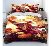 Housse De Couette Iron Man 3d, Motif Héros De Dessin Anime Exquis, Impression Numérique, Parure De Lit, Couette, Decoration D'intérieur Pour Jeunes, Cadeau Pour Enfants Et Garcon S