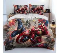 Housse De Couette Iron Man 3d, Motif Héros De Dessin Anime Exquis, Impression Numérique, Parure De Lit, Couette, Decoration D'intérieur Pour Jeunes, Cadeau Pour Enfants Et Garcon S