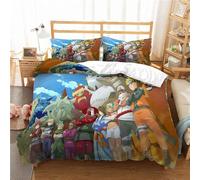 Housse De Couette Japon Anime Naruto Taie D'oreiller Literie Anti-Acarien Doux 15% Coton + 85% Microfibre