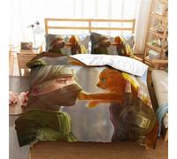 Housse De Couette Japon Anime Naruto Taie D'oreiller Literie Anti-Acarien Doux 15% Coton + 85% Microfibre