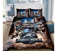 Housse de couette Jurassic Dinosaur Park World, ensemble de literie imprimé exquis en 3D, couette, décoration de maison pour jeunes, cadeau pour enfants, filles et garçons 5