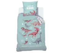 Housse de couette Jurassic World Dino Roar, Bleu, Enfant, 140 x 200 cm, 1 personne, 100% Coton, Oeko-Tex