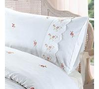 Rapport Sophie Floral Blanc Housse De Couette King & 2 Taies Vintage NEUF