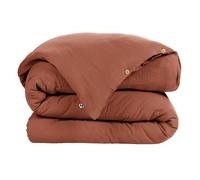 Housse de Couette L’Effet Papillon - Housse Couette Gaze de Coton 74 Fils/cm² [ Housses de couettes ] (Terracotta, 140x200 cm)