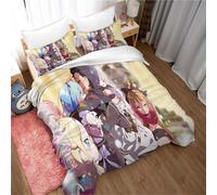 Housse De Couette La Vie Dans Un Monde Différent De Zéro Rem Ram Loli Taie D'oreiller Literie Anti-Acariens Douce 15 % Coton + 85 % Microfibre