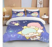 Housse De Couette Lala Kiki Little Twin Stars, Taie D'oreiller, Parure De Lit Pour Garcon Et Fille, Decoration De Chambre, Cadeau Pour Enfant, Taille Simple Ou Double