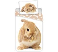 housse de couette lapin marron 140x200 cm