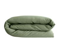 Housse de couette lin et coton 260x240 cm collection OPERA vert mousse