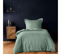 Douceur d'Intérieur Housse de couette Lina, 100% coton, 140 x 200 cm, Sauge