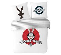 Housse de couette looney tunes bugs bunny thats all folks coton blanc 200X200 63X63