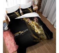 Housse De Couette Michael Jackson Et 2 Taies d'oreiller Assorties, Coton (200 x 200 cm,Style 01)