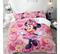 Housse De Couette Mickey Minnie Mouse, Taie D'oreiller, Ensemble De Literie De Dessin Anime, Ensemble De Couette Pour La Maison, Ensemble De Housse De Couette Pour Enfants Jumeaux, Ensemble De Housse