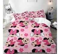 Housse De Couette Mickey Minnie Mouse, Taie D'oreiller, Ensemble De Literie De Dessin Anime, Ensemble De Couette Pour La Maison, Ensemble De Housse De Couette Pour Enfants Jumeaux, Ensemble De Housse