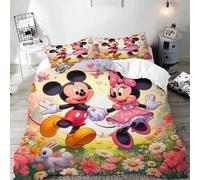 Housse De Couette Mickey Minnie Mouse, Taie D'oreiller, Ensemble De Literie De Dessin Anime, Ensemble De Couette Pour La Maison, Ensemble De Housse De Couette Pour Enfants Jumeaux, Ensemble De Housse