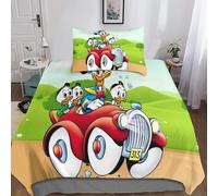 Housse De Couette Mickey Mouse Et Donald Duck 3 Pieces, Housse De Couette Imprimée En 3d Avec Fermeture Éclair, Microfibre Douce Pour Filles, Ultra Douce Et Hypoallergénique.