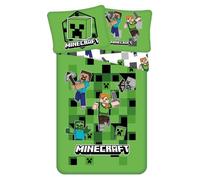 Housse de Couette - MINECRAFT - Out of the Box - 140x200 cm - Design réversible - Lavable en machine